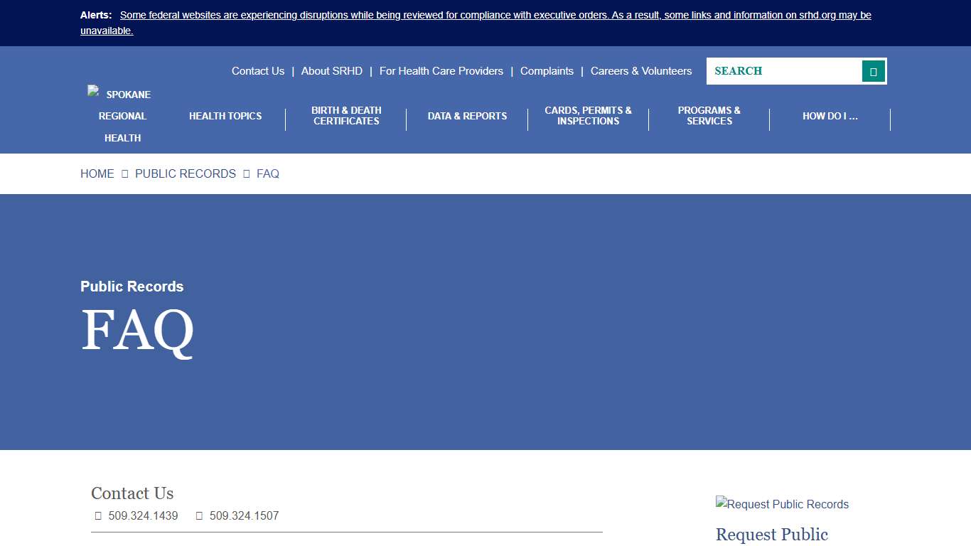 FAQ | Spokane Regional Health District